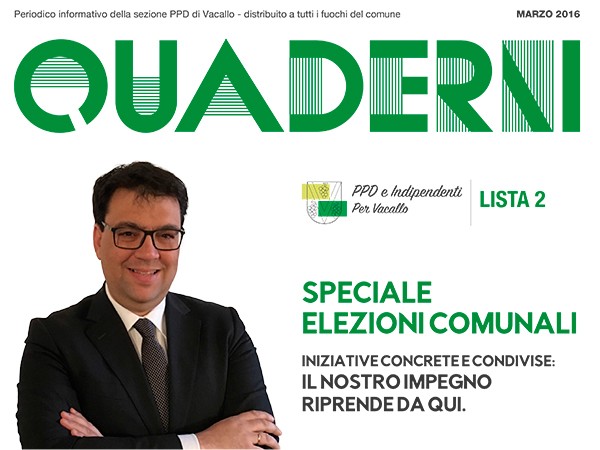 Nuova edizione dei “Quaderni” – edizione marzo 2016